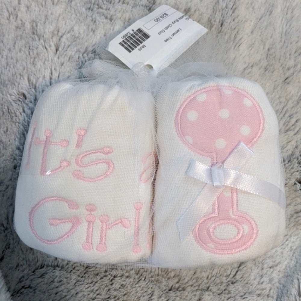 It's a girl burp cloths